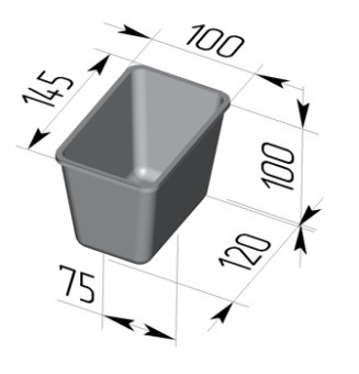 Форма для хлеба 145x100x100мм Spika №11 в ШефСтор (chefstore.ru)